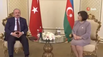 TBMM Başkanı Şentop, Azerbaycan Milli Meclis Başkanı Gafarova ile bir araya geldi