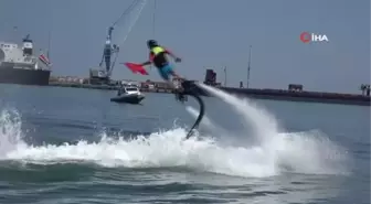 Flyboard gösterisi nefes kesti