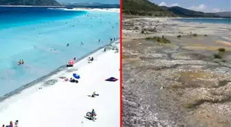 Salda Gölü'nün bataklığa dönüştüğü iddialarına cevap: Bataklık yok, su çekilmesi var