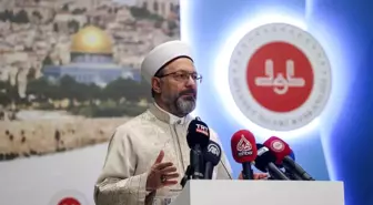 Diyanet İşleri Başkanı Ali Erbaş, 'Uluslararası Kudüs ve Mescid-i Aksa Sempozyumu'nda konuştu