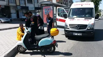 Yayaya çarpmamak için motosikleti devirdi: 1 yaralı