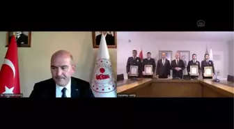 GAZİANTEP - Bakan Soylu, 'sahte bomba düzenekli eylem'e müdahale eden polisleri ödüllendirdi