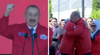 TEKNOFEST fuarında Aliyev'in sözleri alandakileri coşturdu, Erdoğan ayağa kalkıp sarıldı