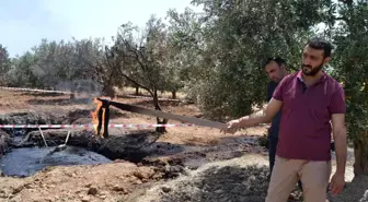 TPAO, Manisa'da bir bahçedeki kuyudan akan petrole benzer siyah sıvıdan numune aldı