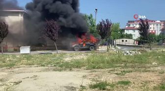 Beylikdüzü'nde seyir halindeki cip alev topuna döndü