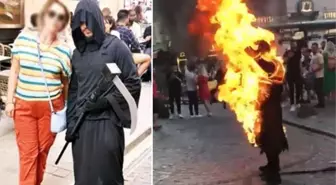 Galata'da kendisini yakan gencin olaydan önce ailesini aradığı ortaya çıktı