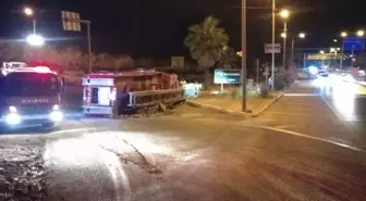 Bodrum'da göreve giden itfaiye aracının devrilmesi sonucu 2 personel yaralandı