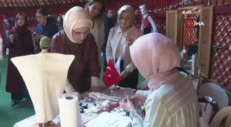 Emine Erdoğan, 5. Etnospor Kültür Festivali'ndeki etkinlik alanlarını ziyaret etti