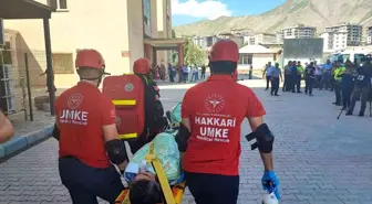 Hakkari Devlet Hastanesinde yangın tatbikatı