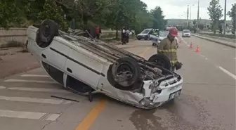 Kırıkkale'de otomobil takla attı: 2 yaralı