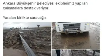 Ankara Büyükşehir Belediyesi, Şeferlikoçhisar'da Kapanan Karayolunun Açılması İçin Destek Verdiğini Duyurdu