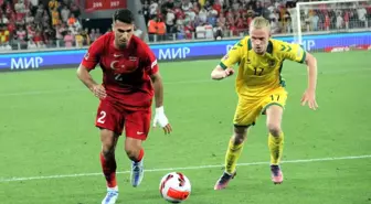 UEFA Uluslar C Ligi: Türkiye: 1 - Litvanya: 0 (İlk yarı)