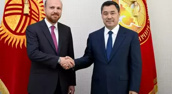 Kırgızistan Cumhurbaşkanı Caparov, Dünya Etnospor Konfederasyonu Başkanı Bilal Erdoğan'ı kabul etti