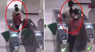 Çocuk, metrodan kaçak geçti! Annesinin durumu fark ettikten sonra yaptığı takdir topladı