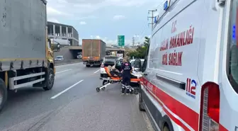 Boru yüklü tır ile çarpışan otomobilin sürücüsü yaralandı