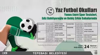 Tepebaşı Belediyesi'nin Yaz Futbol Okulları Başlıyor