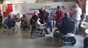 Engelli araçlarının aküleri yenilendi