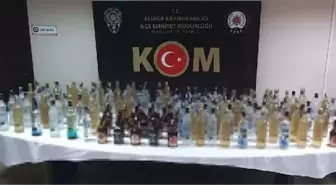 Evine depoladığı sahte içkileri satan şüpheli yakalandı