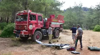 Marmaris'teki orman yangınına günde 2 saat uyuyarak müdahale ettiler