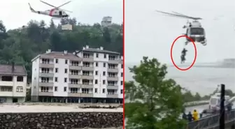 Selin vurduğu Bozkur'ta vatandaşlar helikopterle tahliye edildi