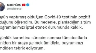 AK Parti'li Ünal, koronavirüse yakalandı