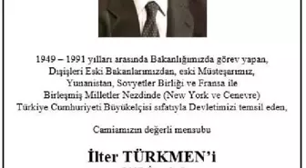 Son dakika haberleri... Eski Dışişleri Bakanı İlter Türkmen, hayatını kaybetti