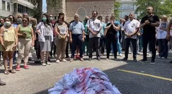 KIRKLARELİ - Konya'da görevli doktorun hasta yakınınca öldürülmesi Trakya'da protesto edildi