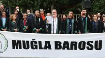Muğla Barosu avukatları, öldürülen meslektaşları için toplandı
