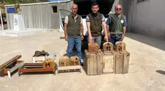 Siirt'te bir evin bahçesinde 10 canlı keklik ele geçirildi