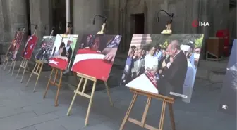 Son Dakika | 15 Temmuz şehit ve gazilerinin fotoğrafları tarihi Çifte Minareli Medresede sergileniyor