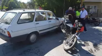 KIBRIS GAZİSİ, 1 GÜN ÖNCE ÇALINAN MOTOSİKLETİNE OTOMOBİLLE ÇARPTI