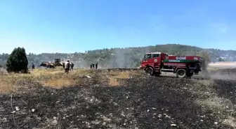 Emet'te 45 dönüm hububat ekili alan yandı