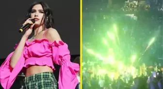 Dua Lipa konserinde havai fişek paniği: 3 yaralı