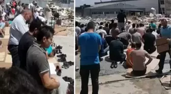 Arsa sahibi 12 yıllık mescidi yıktı, vatandaşlar enkazın önünde namaz kıldı