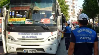 Mersin Büyükşehir Zabıtası Toplu Taşıma Araçlarını Denetliyor