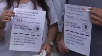 Son dakika haberleri! Doğuş Üniversitesi öğrencileri, öğrenim ücretlerine yapılan zammı protesto etti