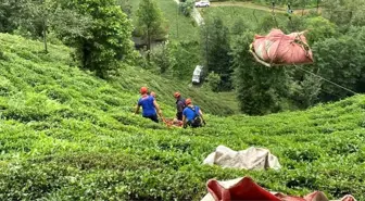 Rize haberleri... Rize'de ilkel teleferiğin çarptığı kişi yaralandı