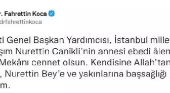 AK Partili Canikli'in annesi hayatını kaybetti