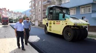 Başkan Akkaya asfaltlama çalışmalarını inceledi