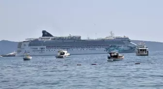 Muğla haber! Büyük gezinti gemisi 'Norwegian Jade' Bodrum'a geldi