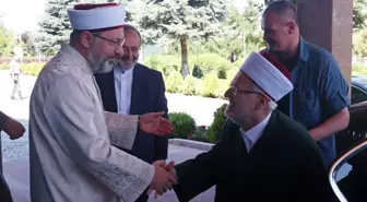 Mescid-i Aksa İmam Hatibi Sabri ve Mehmet Görmez'den Erbaş'a ziyaret