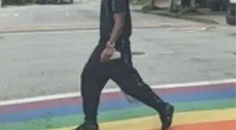 Siyahi ABD'li, LGBT renklerine boyanmış yaya geçidine gamalı haç çizdi