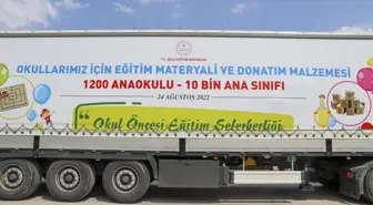 1400 anaokulu ve 10 bin ana sınıfına eğitim materyali götürecek tırlar yola çıktı