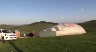 Yayla turizmini canlandırmak için sıcak hava balonu deneme uçuşu yapıldı