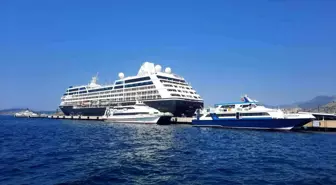 Muğla gündem haberleri: Dev gemi Bodrum'a 388 yolcu getirdi