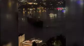 173 METRELİK GEMİNİN SÜRÜKLENDİĞİ ANLAR KAMERADA