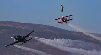 İzmir haber! Kadın akrobasi pilotu Semin Öztürk Şener, İzmir'de prova yaptı