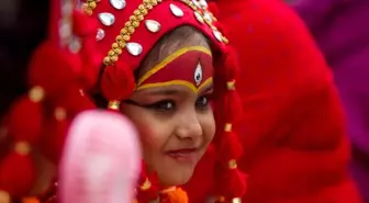 Nepal'in Yaşayan Tanrıçaları İndra Jatra Festivali'nde Buluştu