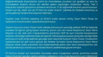 İyi Parti'nin 81 İl Başkanından Ortak Açıklama: 'Metin Özışık Hdp'ye Bakanlıkla İlgili Görüş Beyan Etmemiştir'