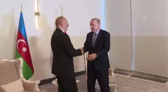 Cumhurbaşkanı Erdoğan, Azerbaycan Cumhurbaşkanı Aliyev ile bir araya geldi